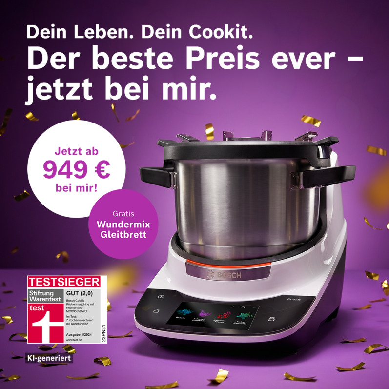 Bosch Cookit zum besten Preis aller Zeiten - jetzt bei mir ab 949 Euro.