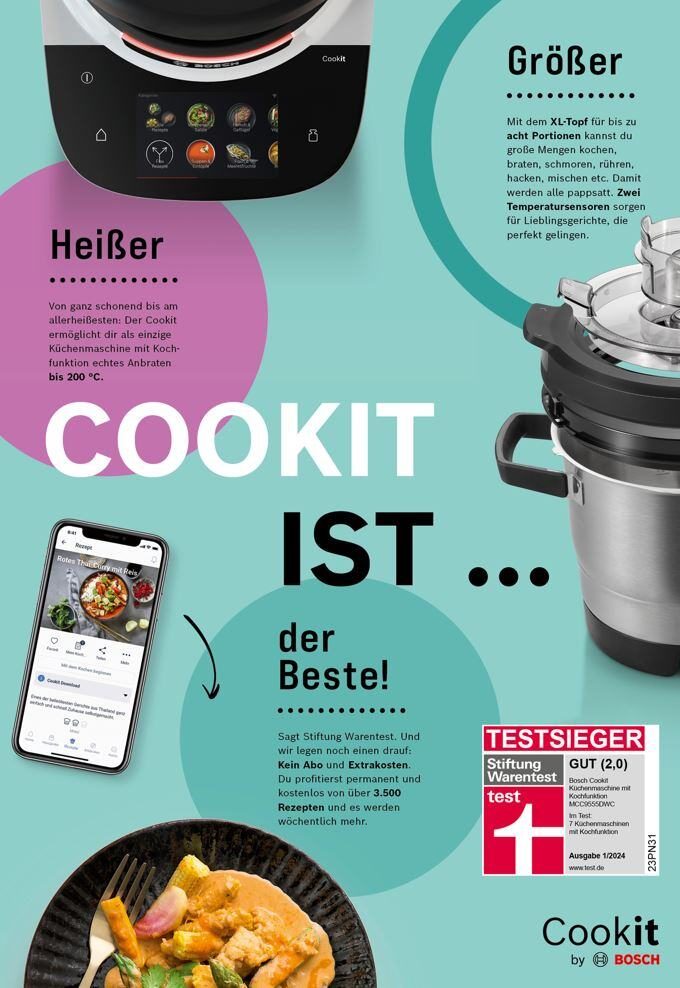 Der Bosch Cookit ist größer, heißer, leiser und mehrfacher Testsieger!