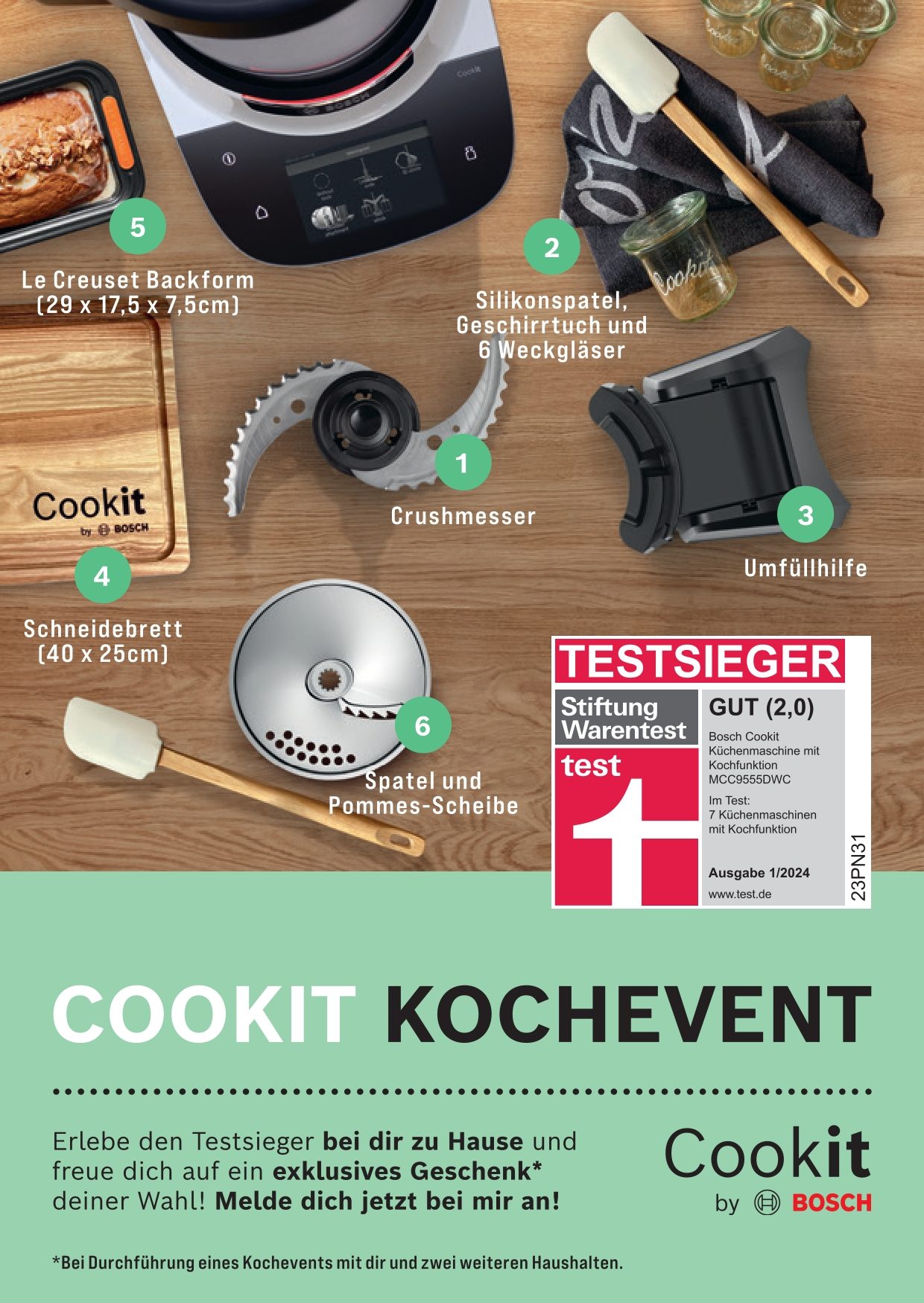 Cookit Kochevent - Gastgebergeschenke bei Kochevent mit zwei weiteren Gästen